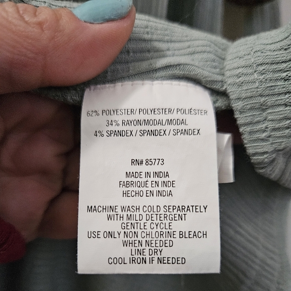 O'neil Sage green faux wrap mini dress sz. M - Picture 4 of 11